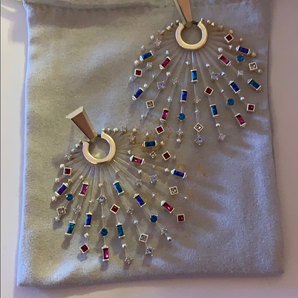 EUC Kendra Scott Fabia Earrings in Multi